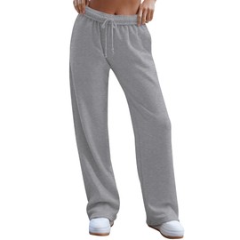 HeSaYep Women's Sweatpants Y2K Long Length Tall Sweatpants Lounge Cargo Summer Trousers Athletic Joggers with Pockets, Dark Grey S