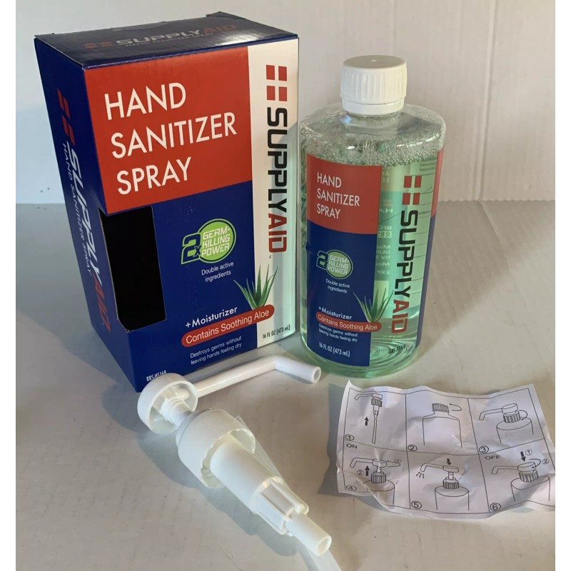 SUPPLYAID 80% Alcohol Hand Sanitizer Gel with Aloe - 16