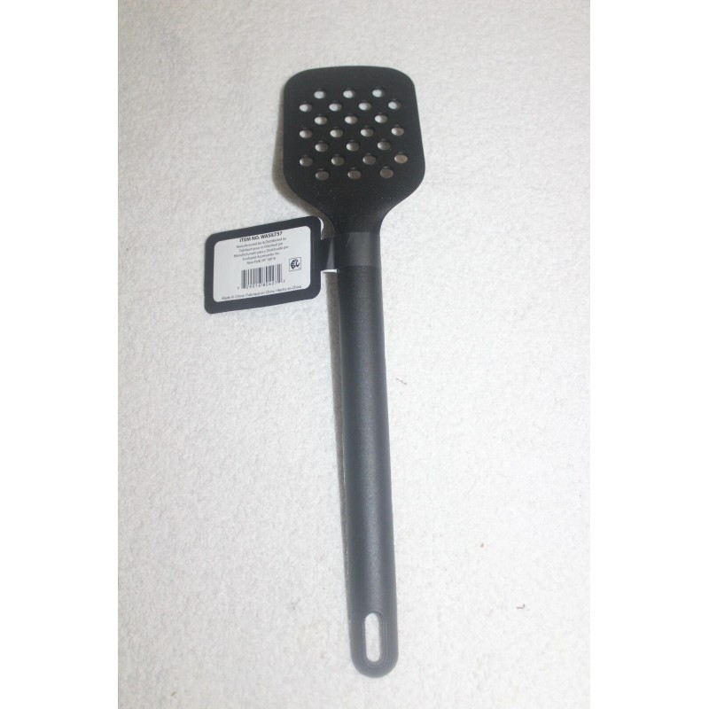 CWC 2 pc Black Silicone Spoon & Slotted Turner Set