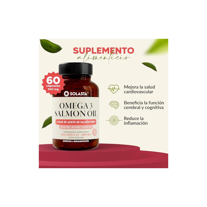 OMEGA 3 Solasta Cápsulas de 1000mg de Fácil Absorción Ingredientes