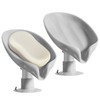 2 Pack Soap Holder Self Draining Soap Dish Sponge Holder
