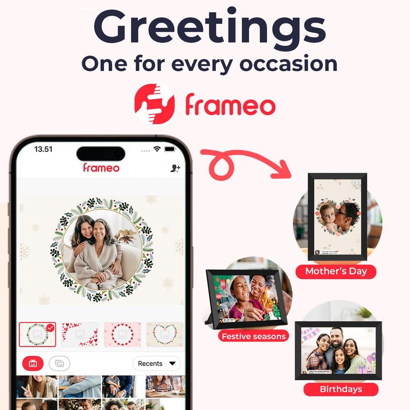 FRAMEO WiFi Digital Photo Frame 32 GB Digital Photo Frame
