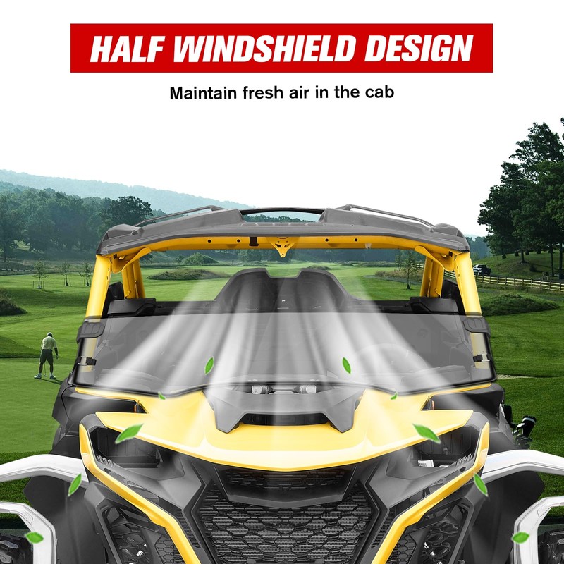LitMiRaCle Front Half Windshield for Can-Am Maverick R 2024+, Scratch
