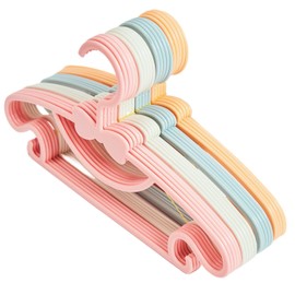 Baby Hangers, Set of 20, Plastic, 4 Colors, Children's Hangers, Polypropylene, Load Capacity, Durable, Break-Resistant, Labor Preparedness Supplies, Wet & Dry Clothes, Fashionable, Durable, Suitable for Babies to Junior Grades, Laundry & Closet, Closet Storage, Space Saving