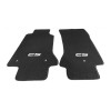 SDeelCase 2 Pcs Front Black Carpet Embroidered Floor Mats For