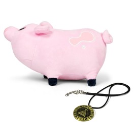 VIYRDOK Waddles Plush Gravity Pink Pig with Pendant, Cute Merch Animal for Kids Adult, Falls Gift Halloween
