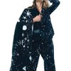 Victoria's Secret Blanket Fashion Show Sherpa Black Stars Print Blue