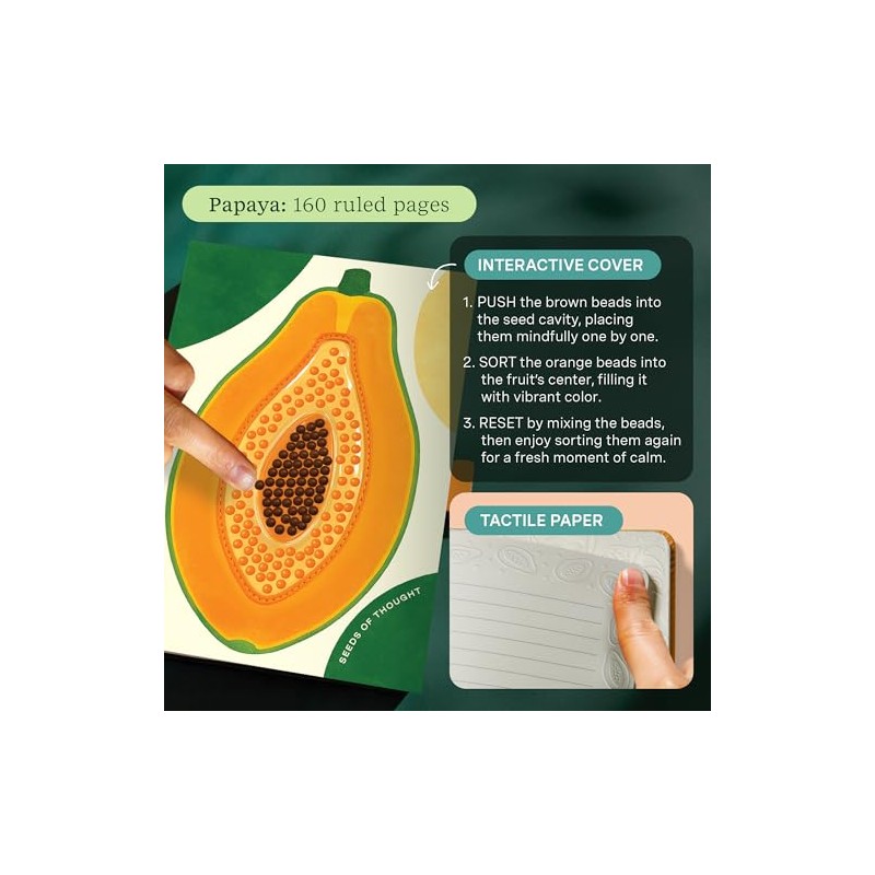 Lifelines Sensory Bead Journals, Papaya & Gumball 2 Pack Set