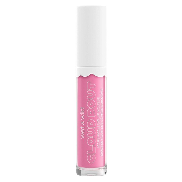 Wet n Wild Cloud Pout Lip Mousse Cream Lipstick Pink, Cotton Candy Skies, Marshmallow, 0.1 Ounce