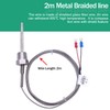 Twidec/2M NPT 1/2"inch Pipe Thread (6X50MM) Temperature Sensor Probe Two