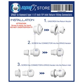 SpaO2 Aerator’s Connectors for Hayward-Type Returns