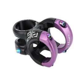 INFINAUTO Mountain Bike Stem Short Handlebar, 35mm Stem 40mm, Bicycle Road Bike MTB BMX Fixie Gear Cycling, 0-Degree Rise Cycles Short Stem, Black Purple, 1 Pc