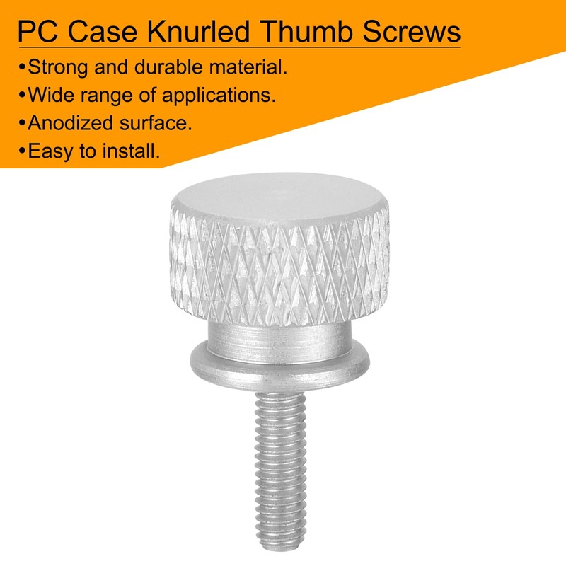 sourcing map 12pcs M3x10mm Knurled Thumb Screw Computer Case Threaded