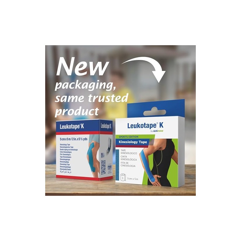 Leukotape K by Actimove Sports Edition Kinesiology Tape, 5cm x