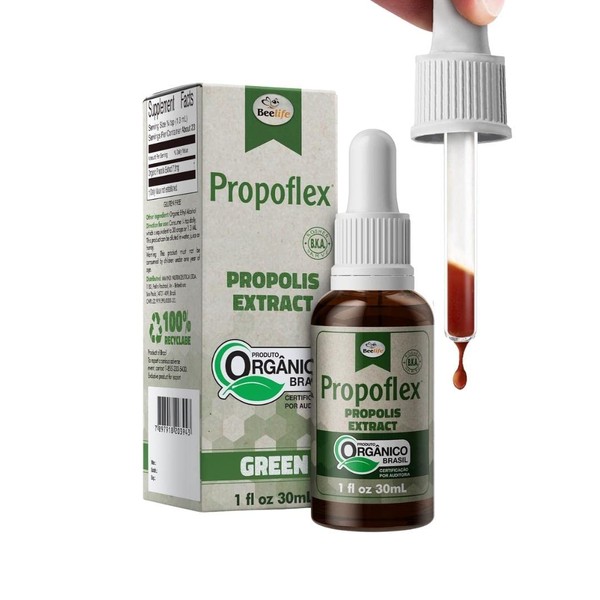 Beelife Propoflex Organic Green Propolis Extract - High Artepillin-C Levels, Antioxidant-Rich Supplement for Overall Wellness - Natural & Kosher-Friendly Dietary Supplement - Made In Brazil, 1 Fl. Oz.