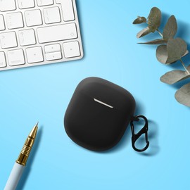 kwmobile Case Compatible with Bose QuietComfort Earbuds II Case - Silicone Cover Holder for Earbuds - Black