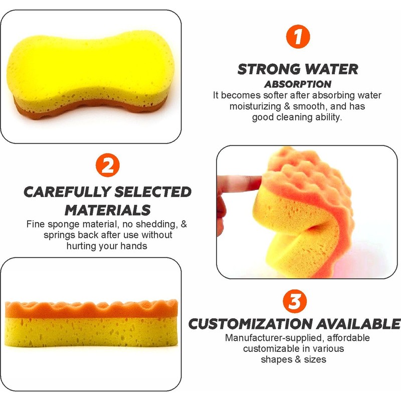 2 in 1 Car Wash Sponge Dual-Sided Cleaning Sponge with