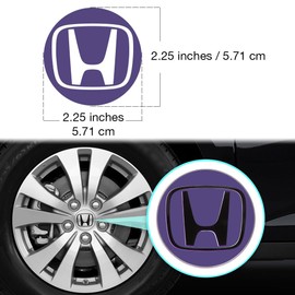 IPG Compatible with Civic Accord CRV VTEC Si Logo Center Cap Overlay Wheel Tire Decals Inner or Outer Stickers (Center Cap:2.25") (4 Units) (Lavender, Outer Logo)