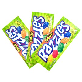 Sour Fruit Razzles Candy, 1.4 Ounce, Pack of 3