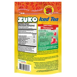 Zuko Raspberry Tea Powdered Drink Mix Family Pack, No Added Sugar Needed, 14.1 oz (Pack of 6)