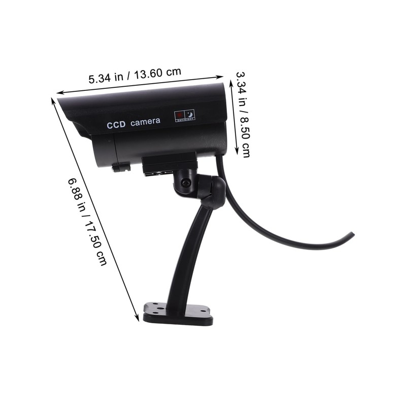 jojofuny 2pcs Fake CCTV Realistic Imitation Security Flashing Led Light