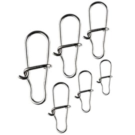 Snaps Fishing Ultra Strong LMAB Carabiner Swivel Duo Lock for Zander Fishing, Spin Fishing for Bass, Trout, Zander & Pike, Size 000, XS Extra Small to XL, Size L, 40 kg