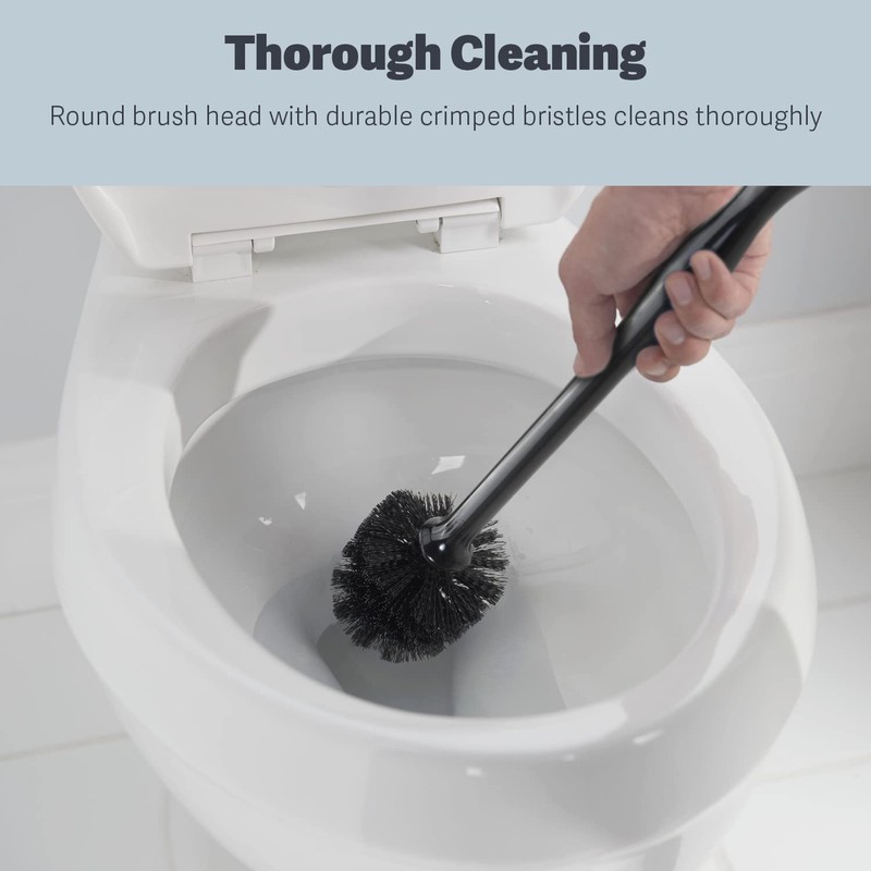 Casabella Bowl Brush & Plunger Combo - Heavy-Duty Toilet Plunger