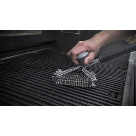 Grill Daddy GW001506 BBQ Grill Brush Triton Deep Cleaning with A Triple Head for Better Cleaning