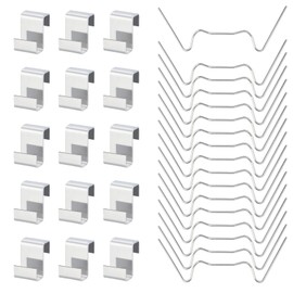 KTHZI 60PCS Greenhouse Stainless Steel Glass Clips Pane Window Fixings(30 Pcs W Wire Clips and 30 Pcs Z Clips) for Aluminium Greenhouses Panels Polycarbonate