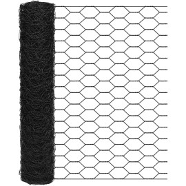 vensovo Garden Poultry Black Chicken Wire, 13.7"x157" Mesh Fence for Crafts & Animal Bar