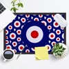L&S PRINTS Mod Target Blue White & Red Design -