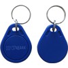 RFID Key Fobs, 125KHz TK4100/EM4100 Proximity Tags, 100-Pack, Blue