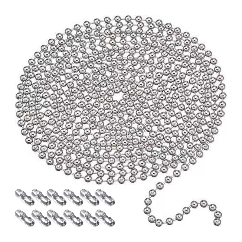YUNHOLO 6 Meter/19.69ft Roller Blind Chain, 4.5mm Stainless Steel Blind