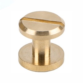 20PCS Round Belt Screw Leather Craft Chicago Nail Brass Rivets Stud Head Wallet
