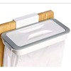 Wooden and Plastic Bin Bag Holder Waste Separator