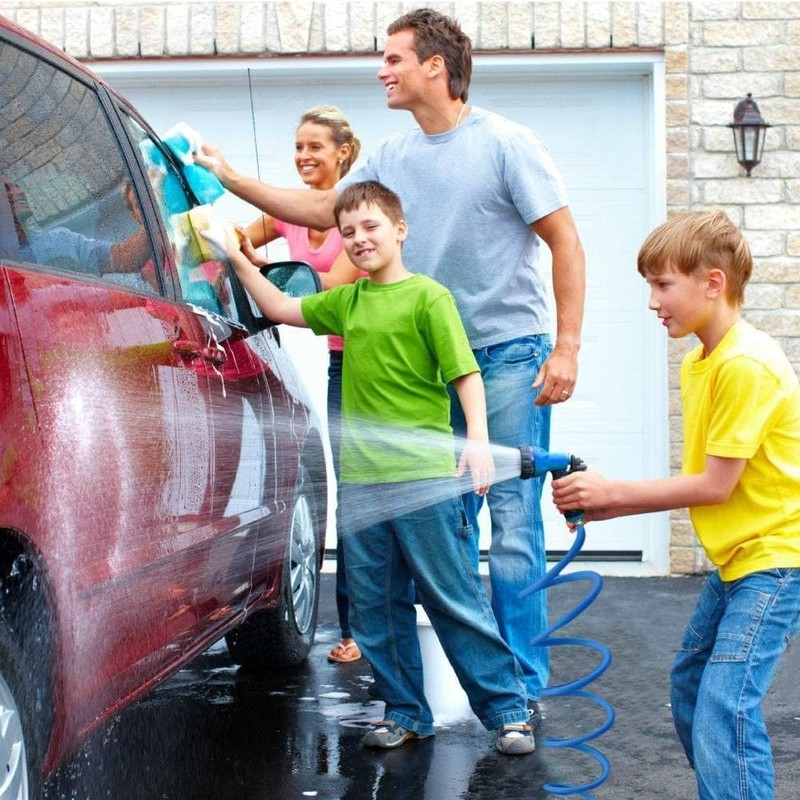 PiscatorZone EVA Recoil Garden Hose 25ft - Includes 7 Pattern