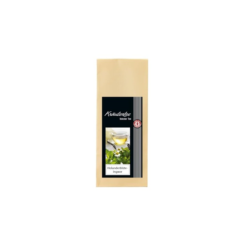 Schrader Ayurvedic Herbal Tea Elderflower Ginger with Cardamom, Mallow Blossoms
