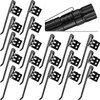 Outus 20 Pcs Flashlight Clip for Removable Accessories Metal Penlight