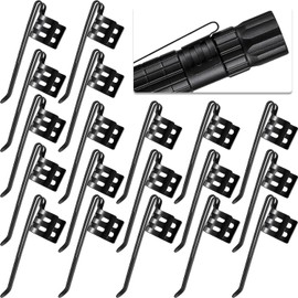 Outus 20 Pcs Flashlight Clip for Removable Accessories Metal Penlight Replacement Clip for Flashlight