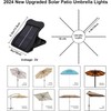 VOOKRY Solar Umbrella Lights Outdoor, Waterproof Solar Powered Patio Umbrella