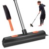 Rubber Broom - Telescoping Handle 142cm Rubber Brush for Carpet,