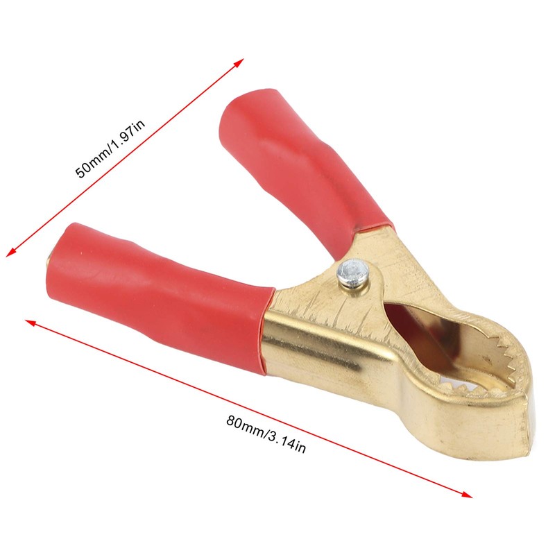 5Pair Alligator Clips Electrical, 50A 3.1inch Heavy Duty Insulated Pure