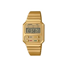 Casio A100WEG-9A Unisex Gold Digital Watch with Gold Band