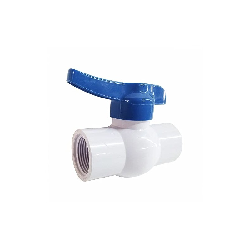 LEFITPA Replacement 1-1/4 Inch Threaded PVC Ball Valve - Blue