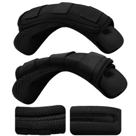 ZINZ 2-Pack Universal Wide Shoulder Pad with Ultra thick Cushion for Bag Luggage Backpack Bag Crossbody, Plus Long & Anti-Slip & Breathable,Black