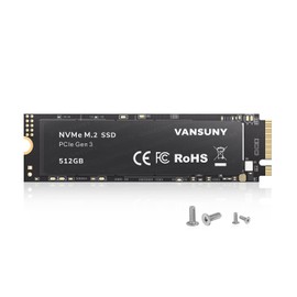 Vansuny 512GB NVMe M.2 Internal Solid State Drive PCIe 3.0 TLC M.2 SSD 3D NAND 2280 Speed up to 3400/2900MB/s Internal Solid State Hard Drive PCIe SSD