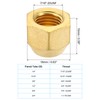 PATIKIL 1/4" Brass Flare Cap, 7/16-20UNF Female Thread 4Pcs SAE