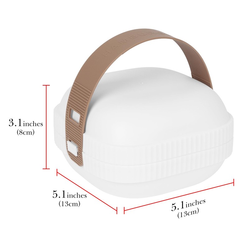 Linkidea 2 Pcs Hamburger Buns Storage Container, Portable Travel Holder