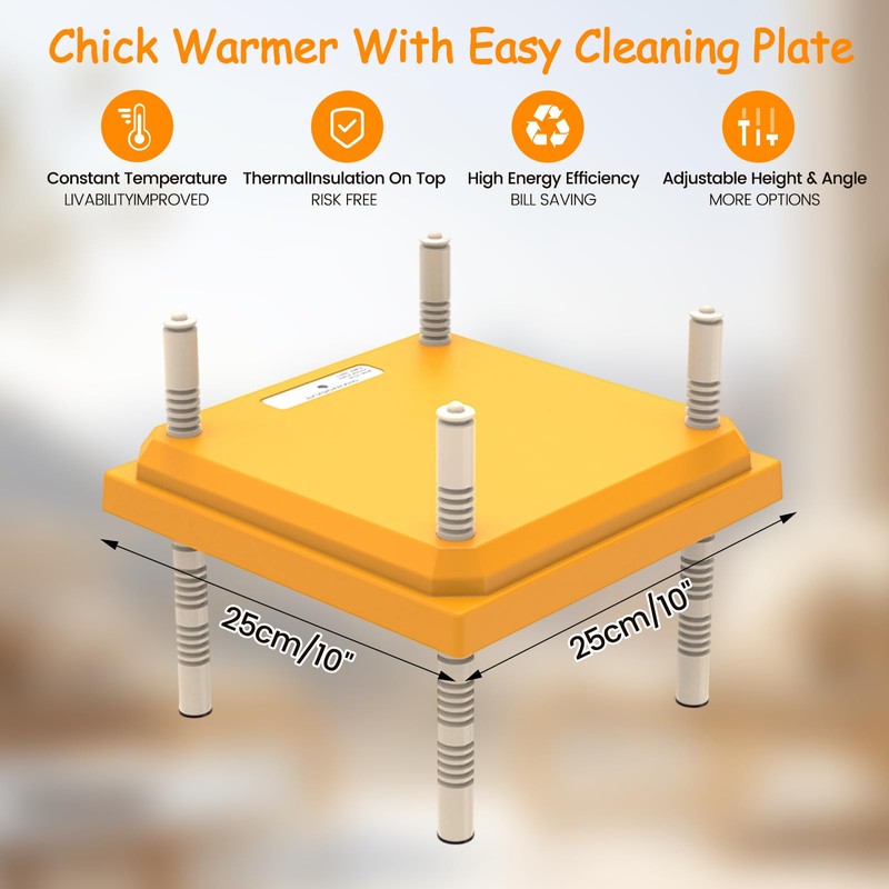 Brooder Heater for Chicks, 10 x 10 Inches Chicken Brooder