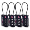 LUXOORO Tool-Less TSA Approved Luggage Lock with Alert Indicator, 4-Digit